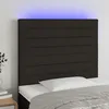 Image de vidaXL TÃªte de lit Ã  LED Noir 90x5x118/128 cm Tissu