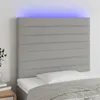 Image de vidaXL Tête de lit à LED Gris clair 100x5x118/128 cm Tissu3122554