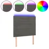 Image de vidaXL TÃªte de lit Ã  LED Gris foncÃ© 90x5x118/128 cm Velours