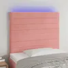 Image de vidaXL Tête de lit à LED Rose 100x5x118/128 cm Velours