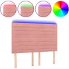 Image de vidaXL Vidaxl Tête De Lit À Led Rose 144x5x118/128 Cm Velours