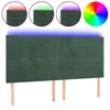 Image de vidaXL TÃªte de lit Ã  LED Vert foncÃ© 200x5x118/128 cm Velours
