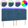 Image de vidaXL TÃªte de lit Ã  LED Bleu foncÃ© 200x5x118/128 cm Velours
