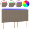 Image de vidaXL TÃªte de lit Ã  LED Taupe 160x5x118/128 cm Tissu
