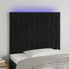 Image de vidaXL TÃªte de lit Ã  LED Noir 80x5x118/128 cm Velours