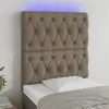 Image de vidaXL Tête de lit à LED Taupe 80x7x118/128 cm Tissu