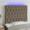 Image de vidaXL Tête de lit à LED Taupe 100x7x118/128 cm Tissu