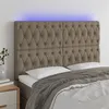 Image de vidaXL Tête de lit à LED Taupe 144x7x118/128 cm Tissu3122762