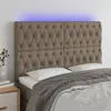 Image de vidaXL Tête de lit à LED Taupe 160x7x118/128 cm Tissu