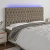 Image de vidaXL TÃªte de lit Ã  LED Taupe 180x7x118/128 cm Tissu