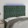 Image de vidaXL TÃªte de lit Ã  LED Vert foncÃ© 144x7x118/128 cm Velours