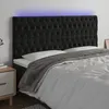 Image de vidaXL TÃªte de lit Ã  LED Noir 200x7x118/128 cm Velours