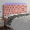 Image de vidaXL Tête de lit à LED Rose 200x7x118/128 cm Velours
