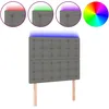 Image de vidaXL TÃªte de lit Ã  LED Gris foncÃ© 80x5x118/128 cm Tissu