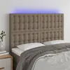 Image de vidaXL Tête de lit à LED Taupe 144x5x118/128 cm Tissu