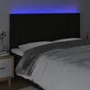 Image de vidaXL Tête de lit à LED Noir 180x5x118/128 cm Tissu