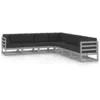 Image de vidaXL TÃªte de lit Ã  LED Noir 180x5x118/128 cm Tissu