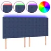 Image de vidaXL TÃªte de lit Ã  LED Bleu 200x5x118/128 cm Tissu