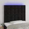 Image de vidaXL Tête de lit à LED Noir 90x5x118/128 cm Velours
