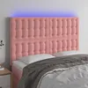 Image de vidaXL TÃªte de lit Ã  LED Rose 144x5x118/128 cm Velours