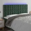 Image de vidaXL TÃªte de lit Ã  LED Vert foncÃ© 180x5x118/128 cm Velours