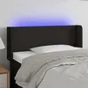 Image de vidaXL Tête de lit à LED Noir 83x16x78/88 cm Tissu