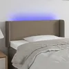 Image de vidaXL Tête de lit à LED Taupe 93x16x78/88 cm Tissu3122942