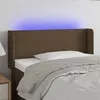 Image de vidaXL Tête de lit à LED Marron foncé 103x16x78/88 cm Tissu3122949