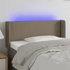 Image de vidaXL Tête de lit à LED Taupe 103x16x78/88 cm Tissu