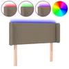 Image de vidaXL TÃªte de lit Ã  LED Taupe 103x16x78/88 cm Tissu