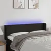 Image de vidaXL Tête de lit à LED Noir 147x16x78/88 cm Tissu