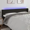 Image de vidaXL Tête de lit à LED Noir 163x16x78/88 cm Tissu