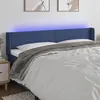 Image de vidaXL Tête de lit à LED Bleu 163x16x78/88 cm Tissu3122968