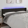 Image de vidaXL Tête de lit à LED Noir 203x16x78/88 cm Tissu3122980