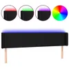 Image de vidaXL TÃªte de lit Ã  LED Noir 203x16x78/88 cm Tissu
