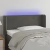 Image de vidaXL Tête de lit à LED Gris foncé 83x16x78/88 cm Velours