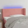Image de vidaXL Tête de lit à LED Rose 83x16x78/88 cm Velours