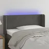 Image de vidaXL Tête de lit à LED Gris foncé 93x16x78/88 cm Velours