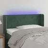 Image de vidaXL Tête de lit à LED Vert foncé 103x16x78/88 cm Velours3123001