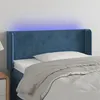 Image de vidaXL Tête de lit à LED Bleu foncé 103x16x78/88 cm Velours