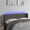 Image de vidaXL Tête de lit à LED Gris foncé 147x16x78/88 cm Velours