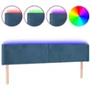 Image de vidaXL TÃªte de lit Ã  LED Bleu foncÃ© 203x16x78/88 cm Velours