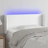 Image de vidaXL Tête de lit à LED Blanc 83x16x78/88 cm Similicuir3123029