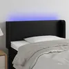 Image de vidaXL Tête de lit à LED Noir 93x16x78/88 cm Similicuir3123034