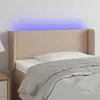 Image de vidaXL Tête de lit à LED Cappuccino 103x16x78/88 cm Similicuir