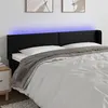 Image de vidaXL Tête de lit à LED Noir 183x16x78/88 cm Similicuir