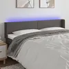 Image de vidaXL Tête de lit à LED Gris 183x16x78/88 cm Similicuir