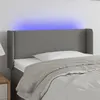 Image de vidaXL Tête de lit à LED Gris foncé 93x16x78/88 cm Tissu