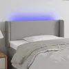 Image de vidaXL Tête de lit à LED Gris clair 103x16x78/88 cm Tissu