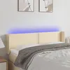Image de vidaXL Tête de lit à LED Crème 147x16x78/88 cm Tissu